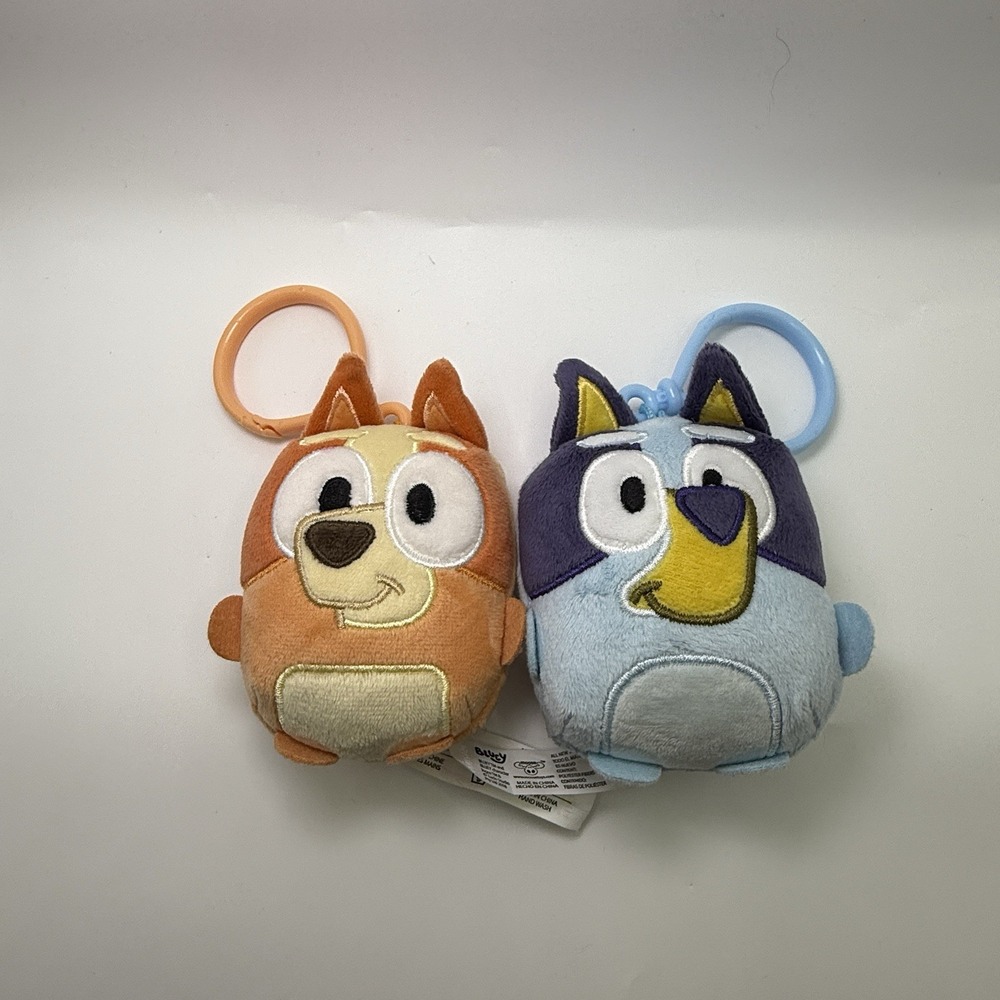 Bluey And Friends Mini Plush Clip On Lot Of‎ 2 Bluey & Bingo